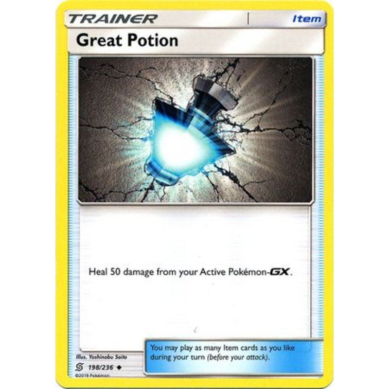 Pokemon Card Unified Minds 198/236 Great Potion Item Uncommon