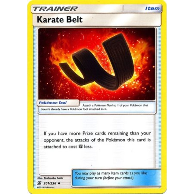 Pokemon Card Unified Minds 201/236 Karate Belt Item Uncommon