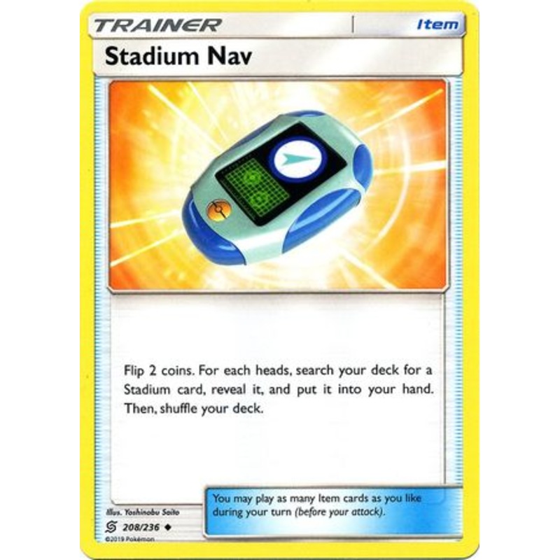 Pokemon Card Unified Minds 208/236 Stadium Nav Item Uncommon