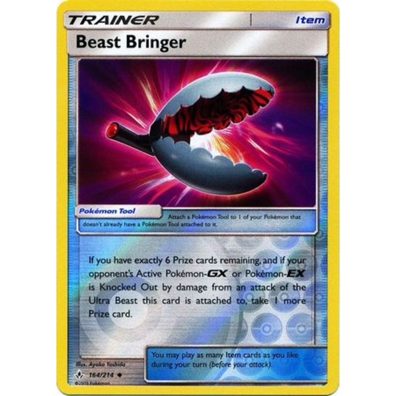Pokemon Card Unbroken Bonds 164/214 Beast Bringer Item Uncommon Reverse Holo