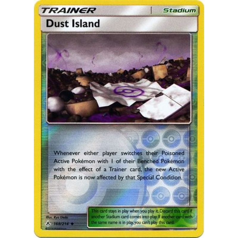 Pokemon Card Unbroken Bonds 168/214 Dust Island Stadium Uncommon Reverse Holo