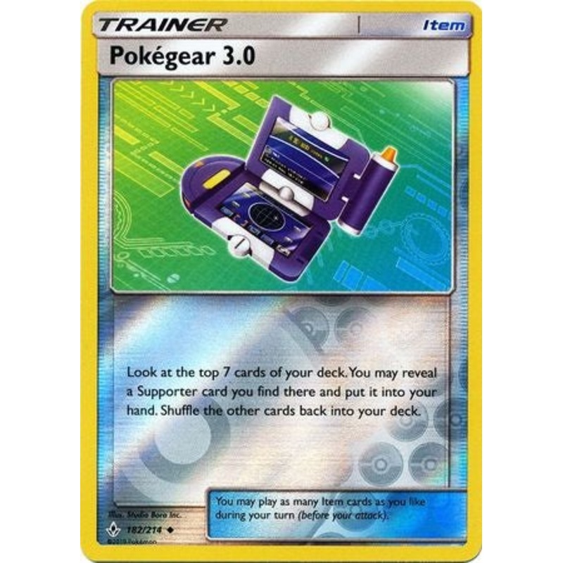 Pokemon Card Unbroken Bonds 182/214 Pokegear 3.0 Item Uncommon Reverse Holo