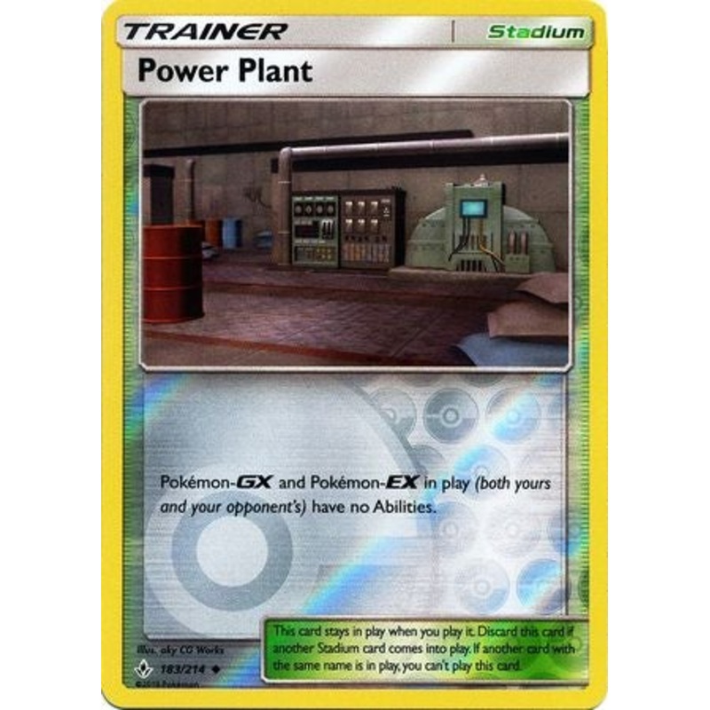 Pokemon Card Unbroken Bonds 183/214 Power Plant Stadium Uncommon Reverse Holo