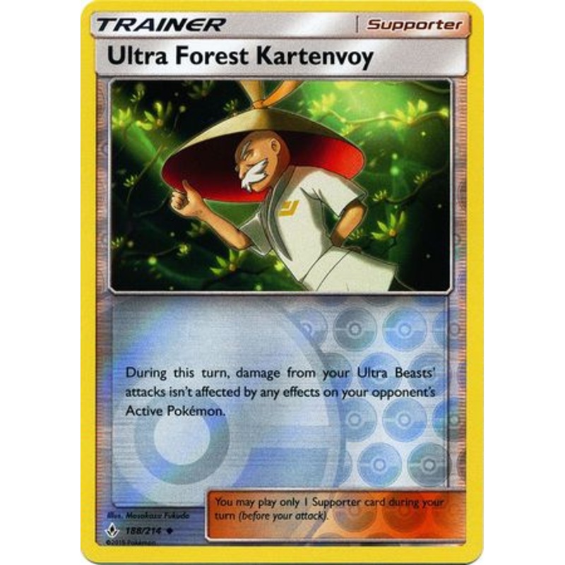 Pokemon Card Unbroken Bonds 188/214 Ultra Forest Kartenvoy Supporter Uncommon Reverse Holo