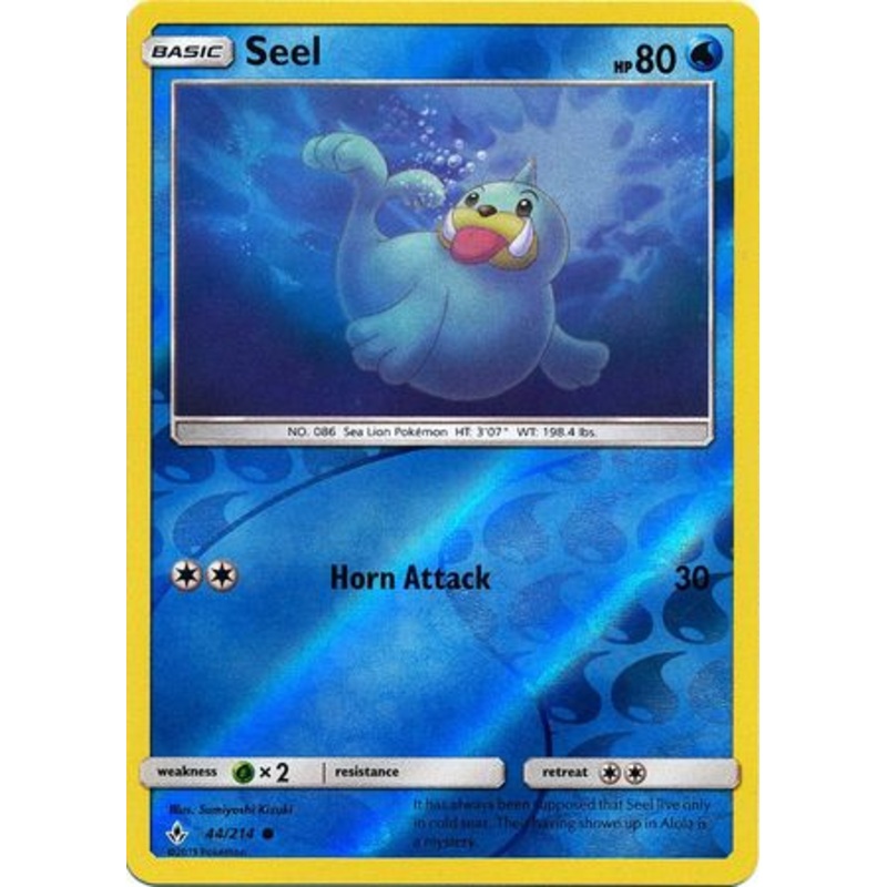 Pokemon Card Unbroken Bonds 44/214 044/214 Seel Common Reverse Holo