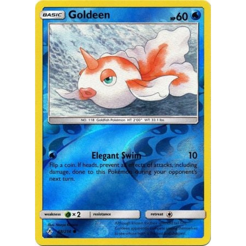 Pokemon Card Unbroken Bonds 48/214 048/214 Goldeen Common Reverse Holo