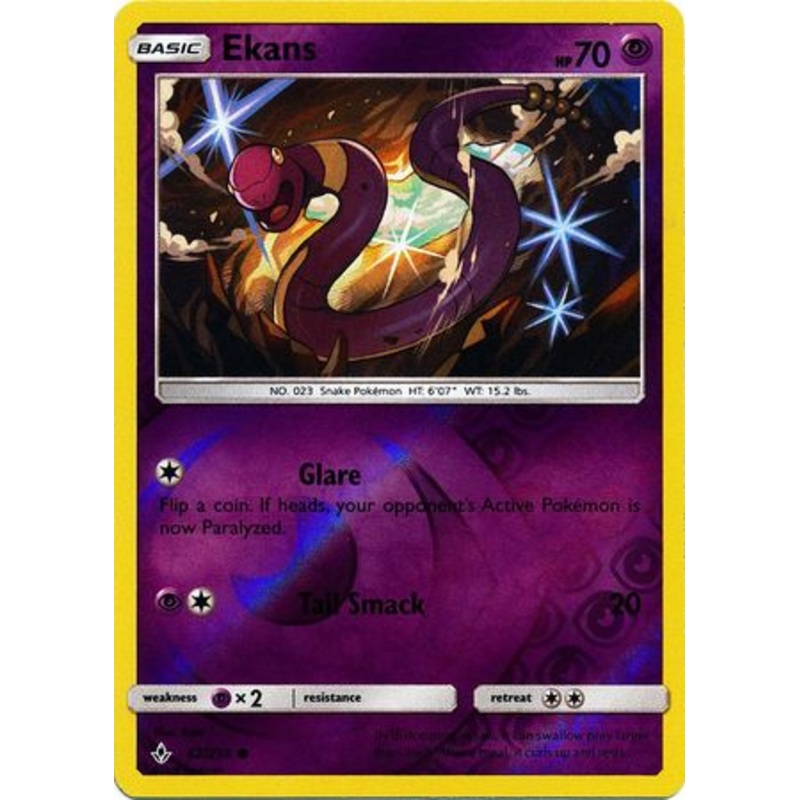Pokemon Card Unbroken Bonds 62/214 062/214 Ekans Common Reverse Holo