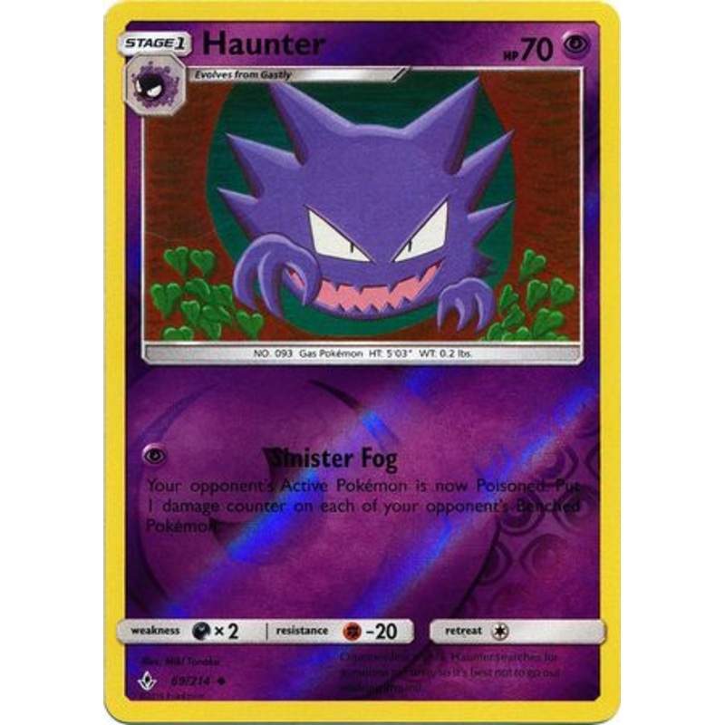 Pokemon Card Unbroken Bonds 69/214 069/214 Haunter Uncommon Reverse Holo