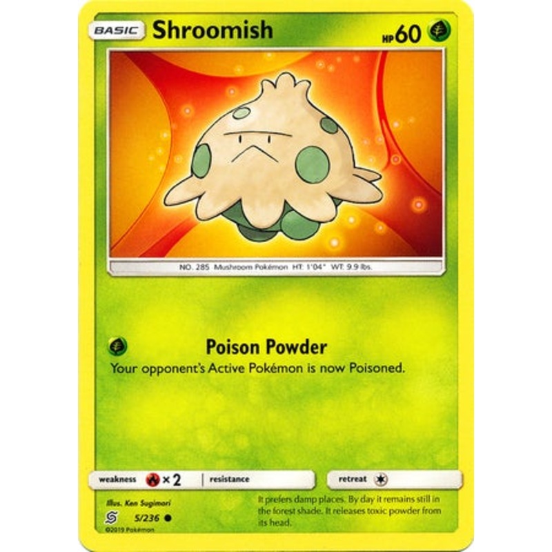 Pokemon Card Unified Minds 005/236 5/236 Shroomish Common