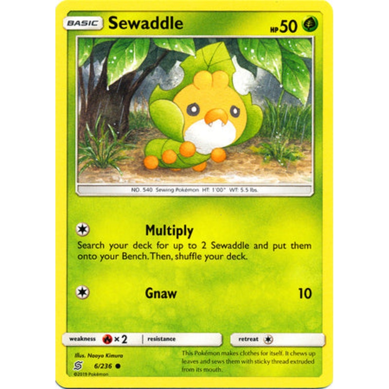 Pokemon Card Unified Minds 006/236 6/236 Sewaddle Common