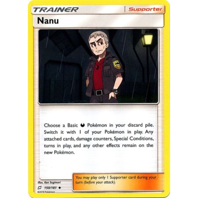 Pokemon Card Team Up 150/181 Nanu Supporter Uncommon