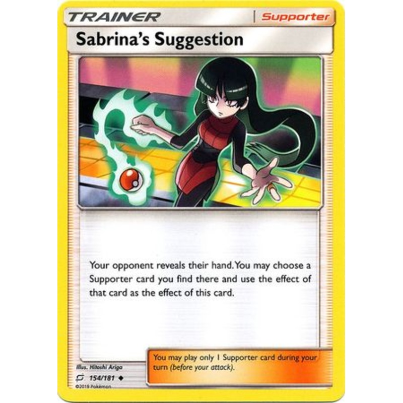 Pokemon Card Team Up 154/181 Sabrina’s Suggestion Supporter Uncommon