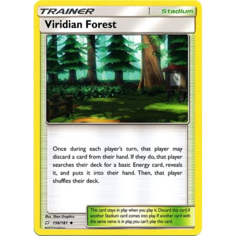 Pokemon Card Team Up 156/181 Viridian Forest Stadium Uncommon