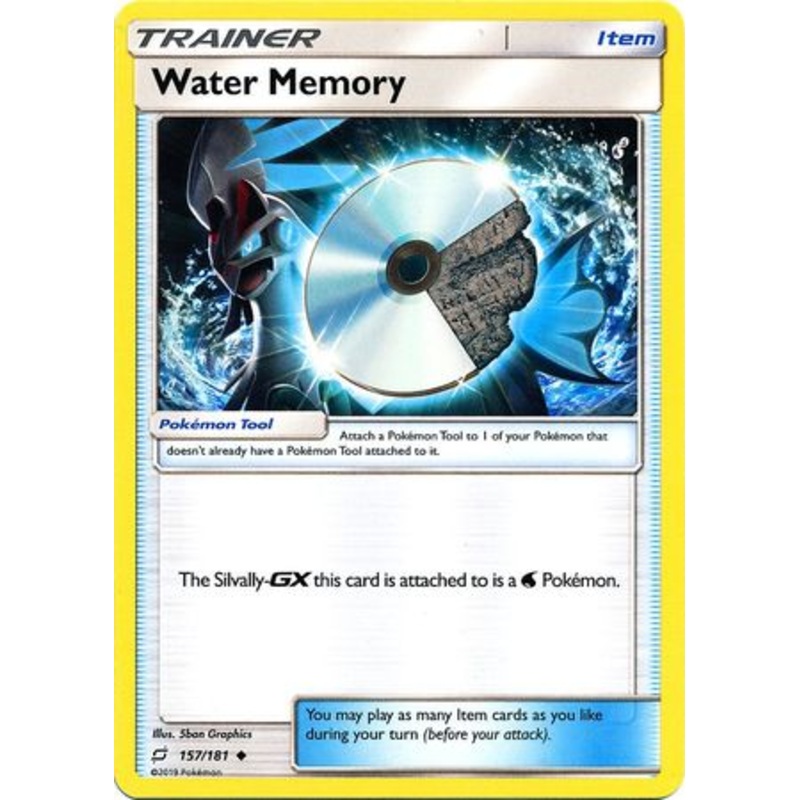 Pokemon Card Team Up 157/181 Water Memory Item Uncommon