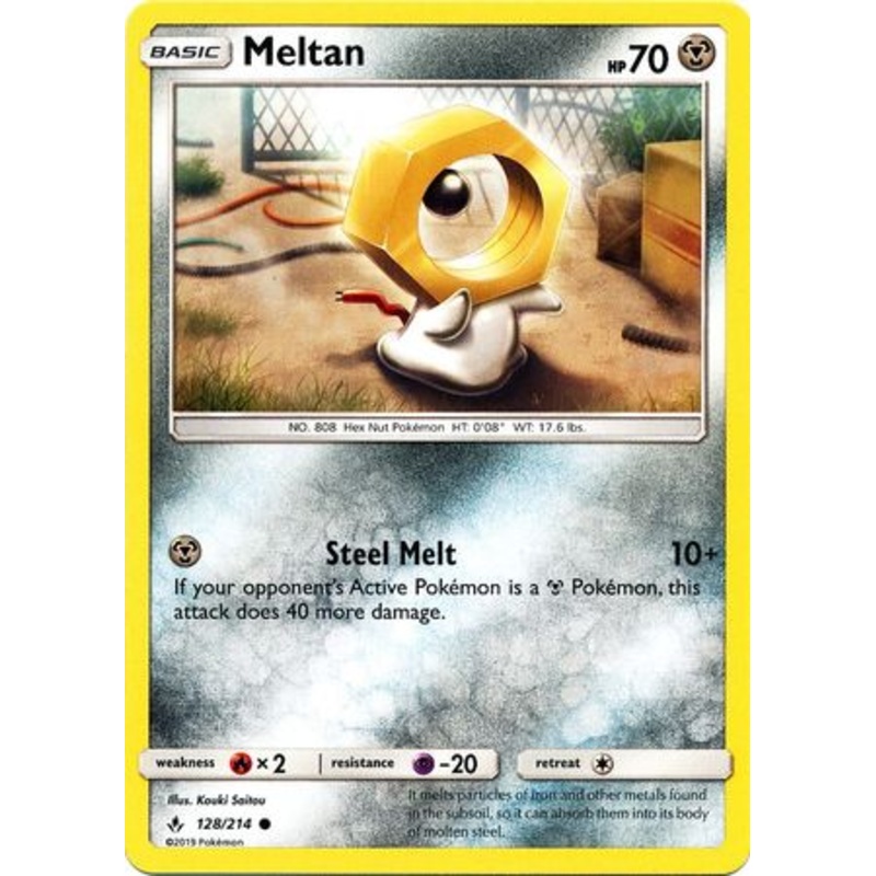 Pokemon Card Unbroken Bonds 128/214 Meltan Common