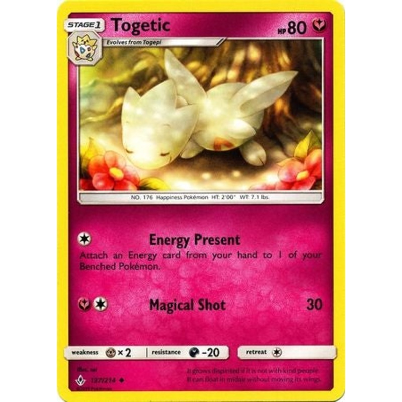Pokemon Card Unbroken Bonds 137/214 Togetic Uncommon