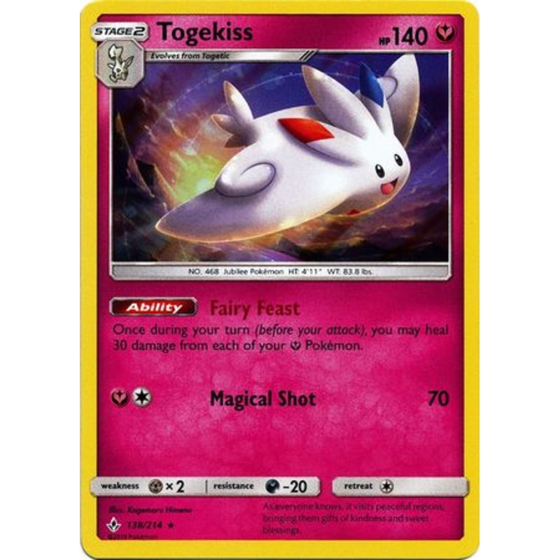 Pokemon Card Unbroken Bonds 138/214 Togekiss Holo Rare