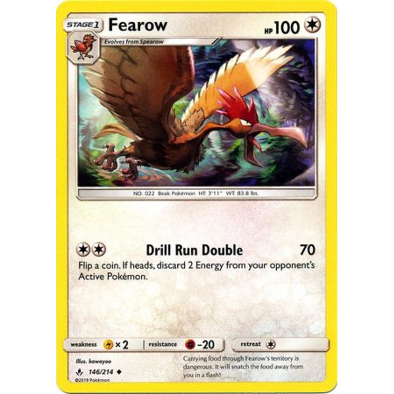 Pokemon Card Unbroken Bonds 146/214 Fearow Uncommon