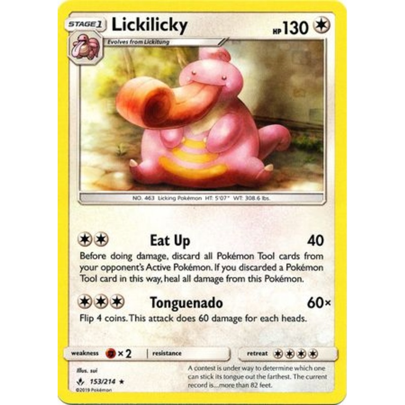 Pokemon Card Unbroken Bonds 153/214 Lickilicky Rare
