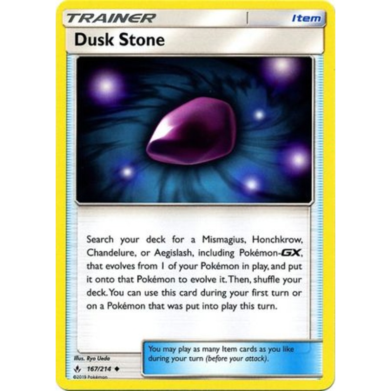 Pokemon Card Unbroken Bonds 167/214 Dusk Stone Item Uncommon