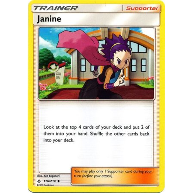 Pokemon Card Unbroken Bonds 176/214 Janine Supporter Uncommon