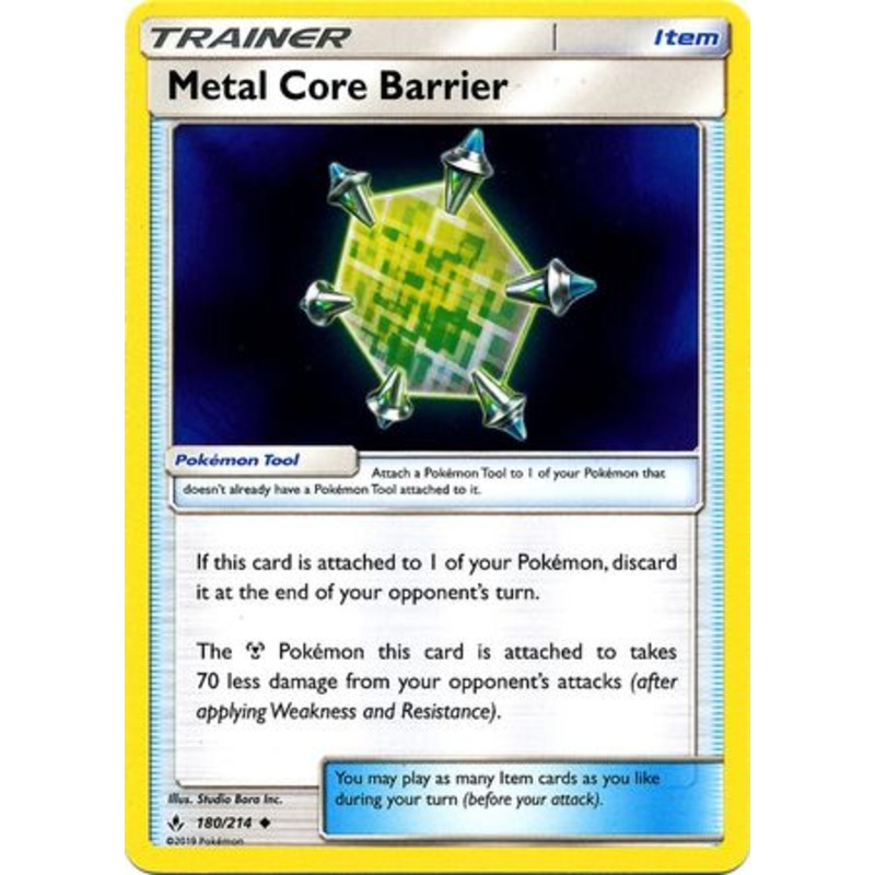 Pokemon Card Unbroken Bonds 180/214 Core Barrier Item Uncommon