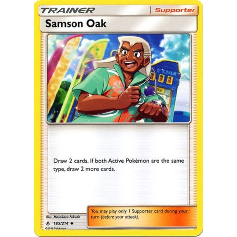 Pokemon Card Unbroken Bonds 185/214 Samson Oak Supporter Uncommon