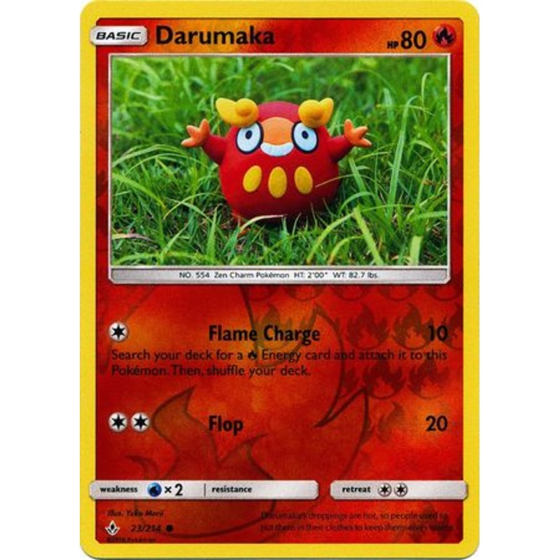 Pokemon Card Unbroken Bonds 23/214 023/214 Darumaka Common Reverse Holo