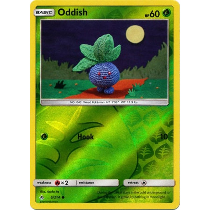 Pokemon Card Unbroken Bonds 6/214 006/214 Oddish Common Reverse Holo
