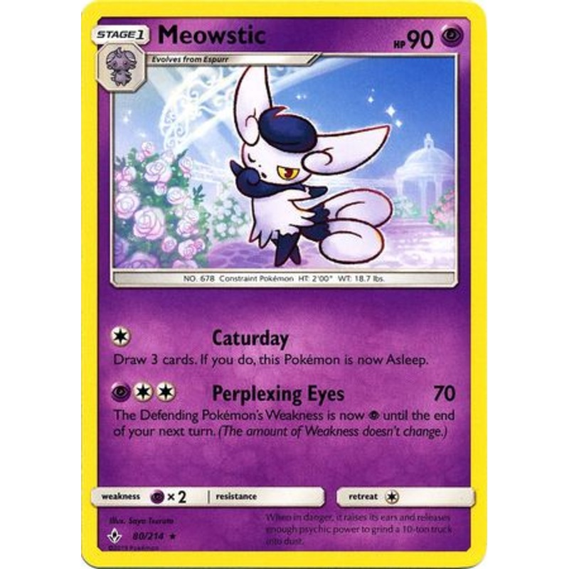Pokemon Card Unbroken Bonds 80/214 080/214 Meowstic Rare