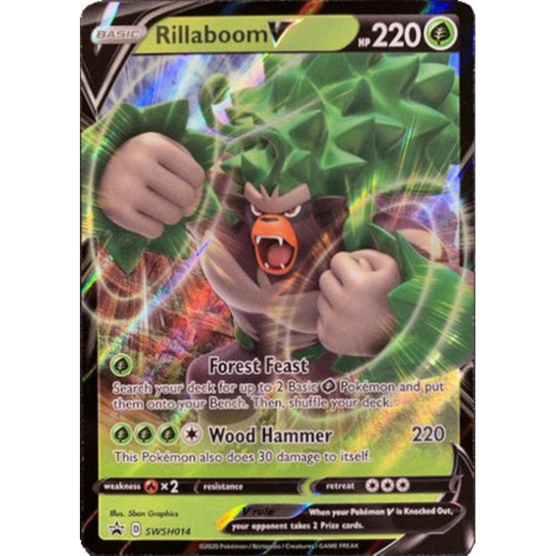 Pokemon Card SWSH Black Star Promos SWSH014 Rillaboom V