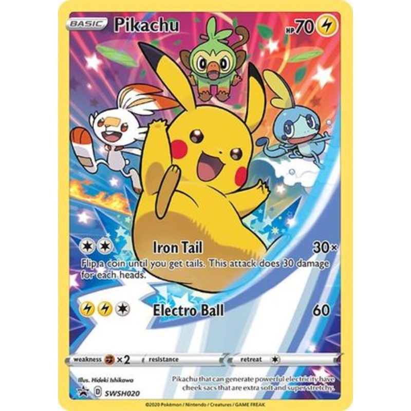 Pokemon Card SWSH Black Star Promos SWSH020 Pikachu