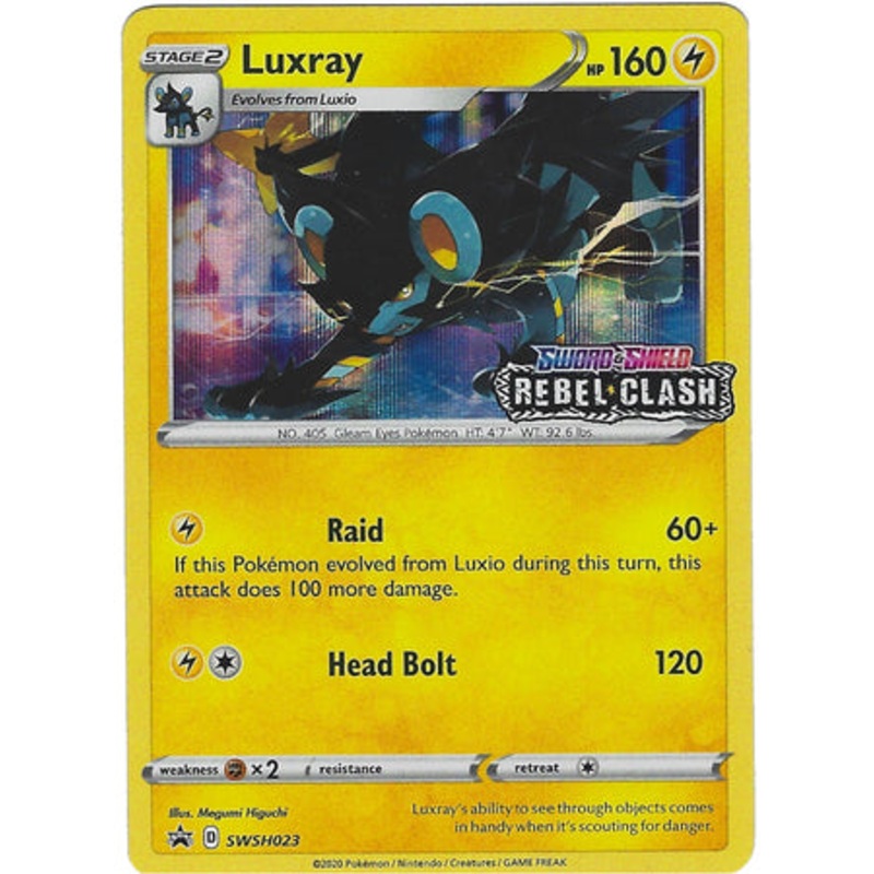 Pokemon Card SWSH Black Star Promos SWSH023 Luxray Prerelease participation promo
