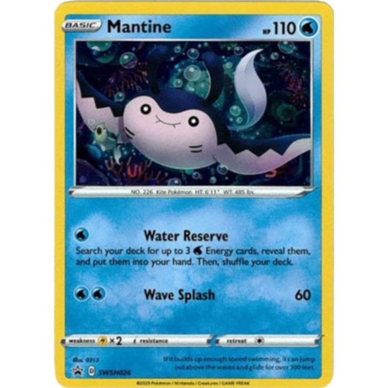 Pokemon Card SWSH Black Star Promos SWSH026 Mantine