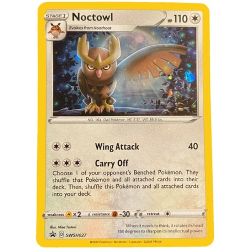 Pokemon Card SWSH Black Star Promos SWSH027 Noctowl