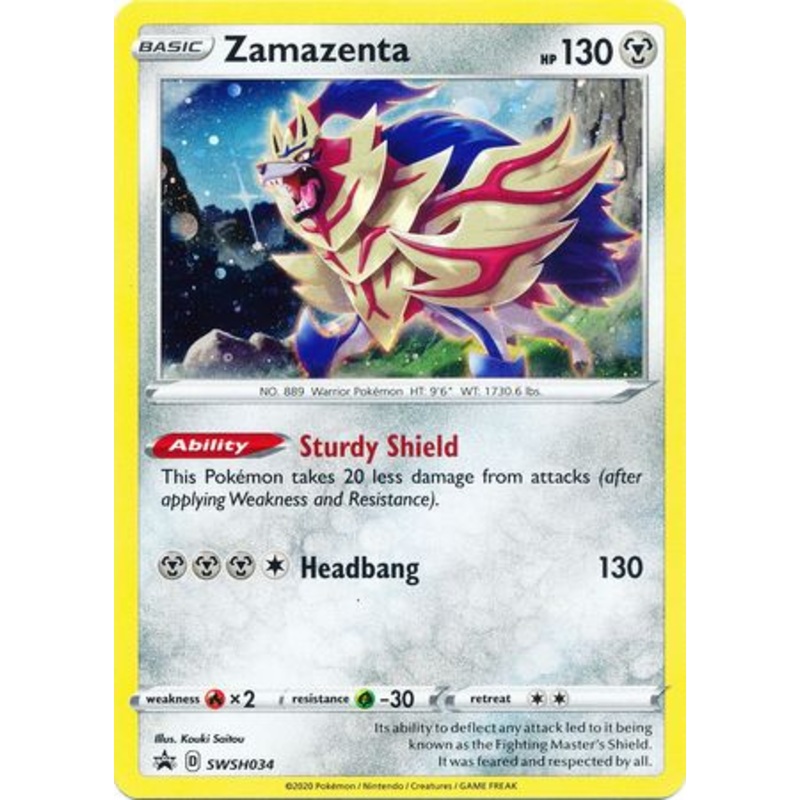 Pokemon Card SWSH Black Star Promos SWSH034 Zamazenta