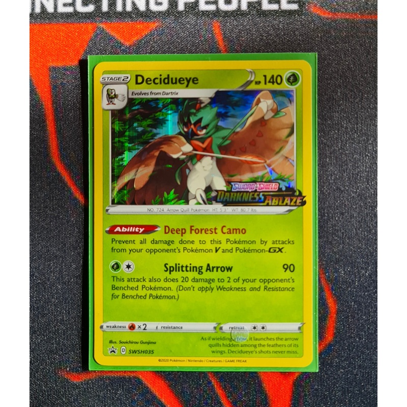 Pokemon Card SWSH Black Star Promos SWSH035 Decidueye Prerelease participation promo