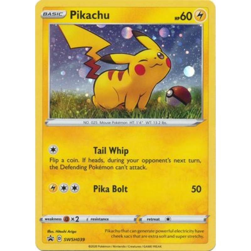 Pokemon Card SWSH Black Star Promos SWSH039 Pikachu