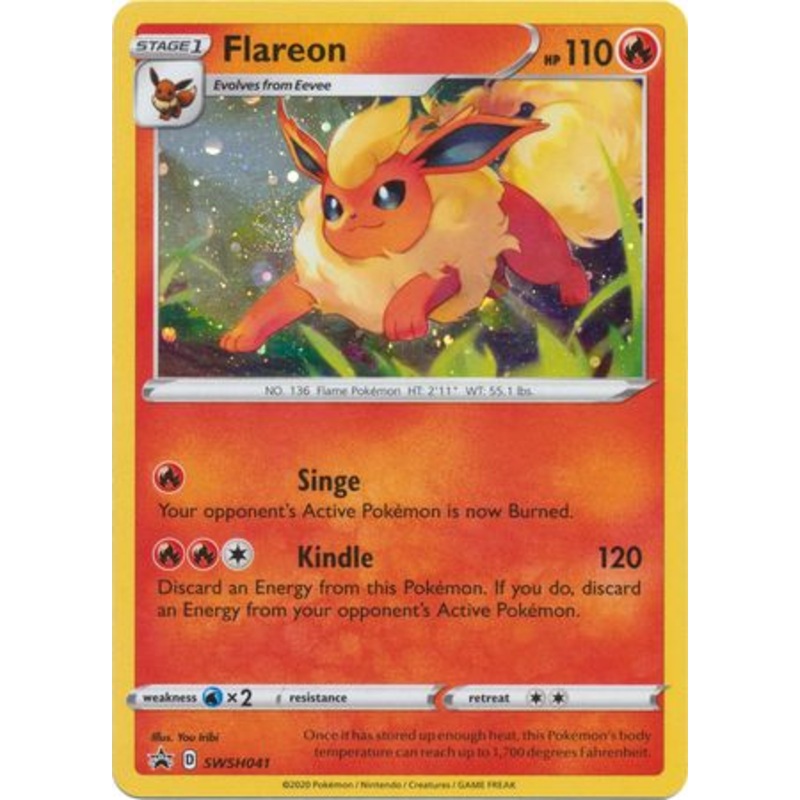 Pokemon Card SWSH Black Star Promos SWSH041 Flareon