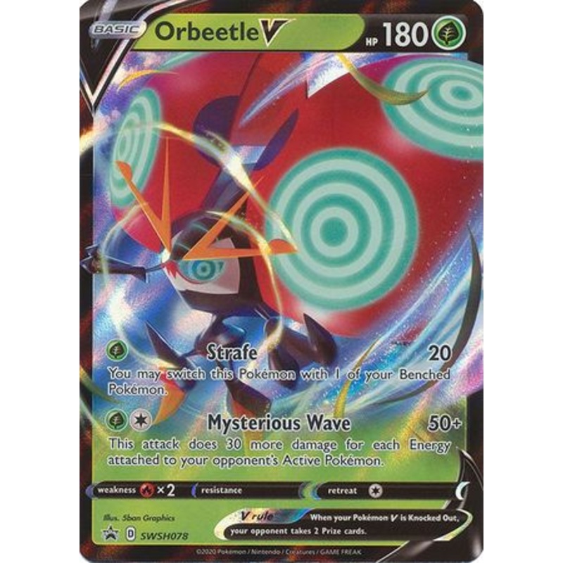 Pokemon Card SWSH Black Star Promos SWSH078 Orbeetle V