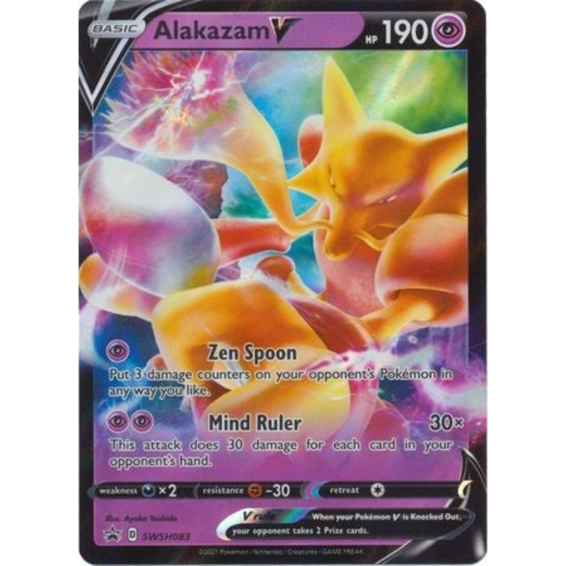 Pokemon Card SWSH Black Star Promos SWSH083 Alakazam V