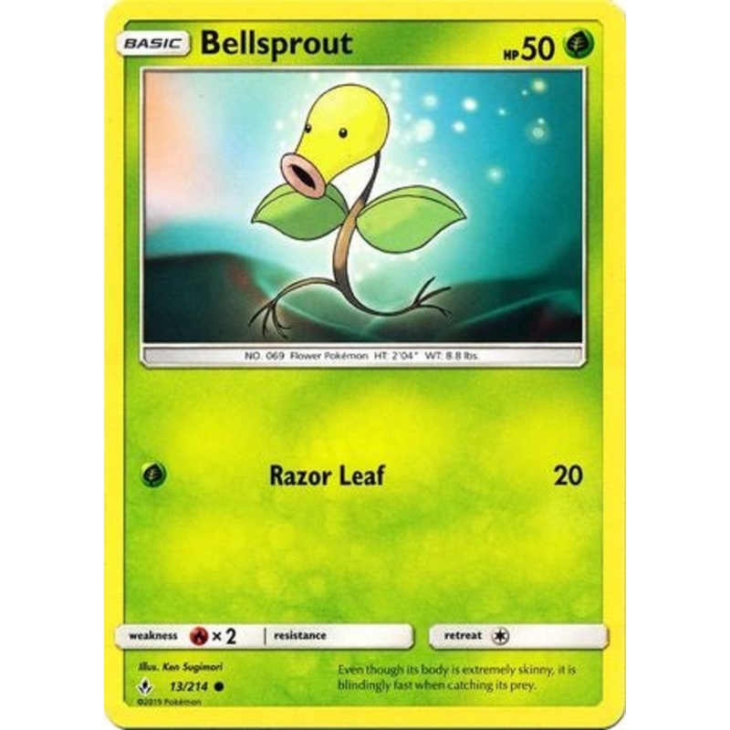 Pokemon Card Unbroken Bonds 13/214 013/214 Bellsprout Common