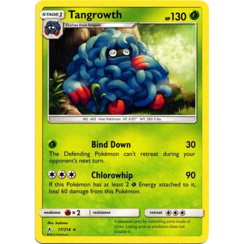 Pokemon Card Unbroken Bonds 17/214 017/214 Tangrowth Rare