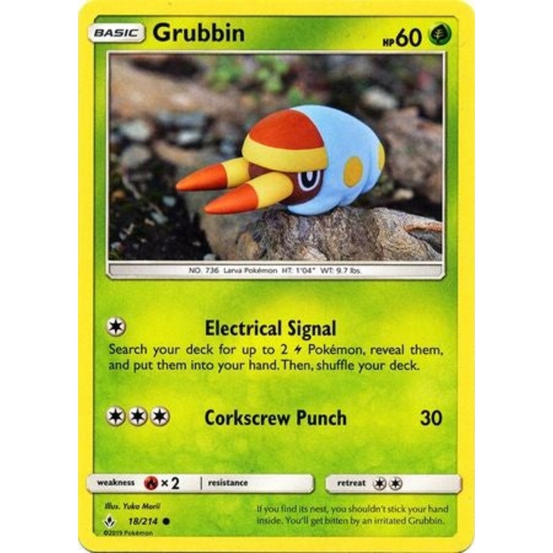 Pokemon Card Unbroken Bonds 18/214 018/214 Grubbin Common