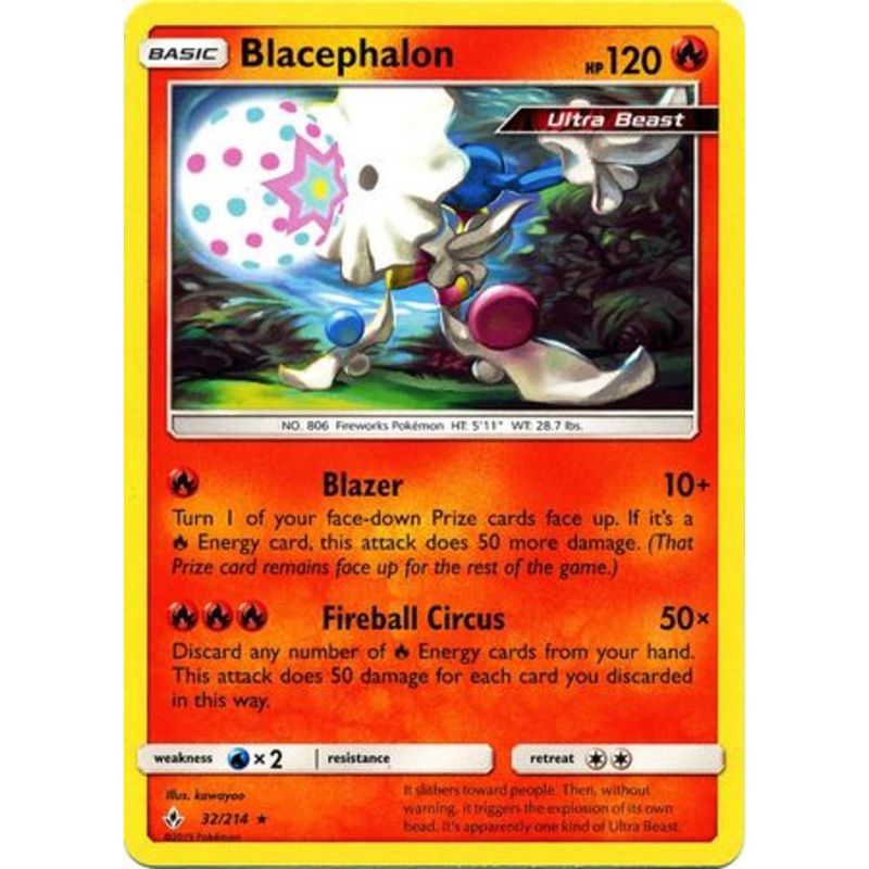 Pokemon Card Unbroken Bonds 32/214 032/214 Blacephalon Rare