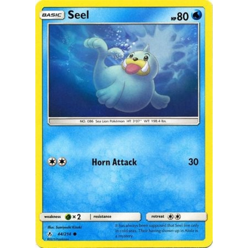 Pokemon Card Unbroken Bonds 44/214 044/214 Seel Common