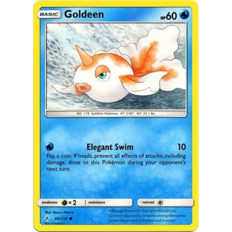 Pokemon Card Unbroken Bonds 48/214 048/214 Goldeen Common