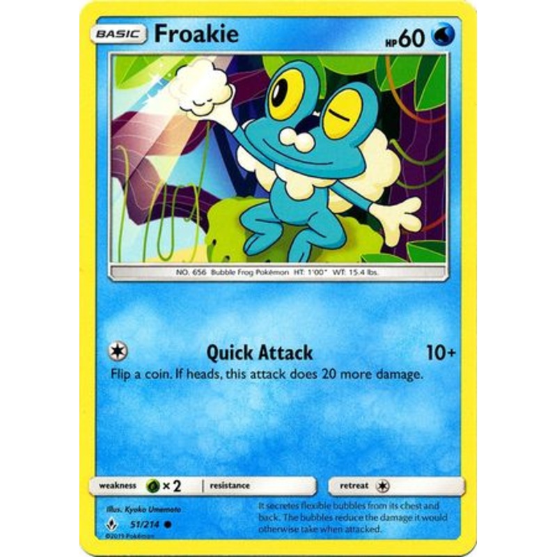 Pokemon Card Unbroken Bonds 51/214 051/214 Froakie Common