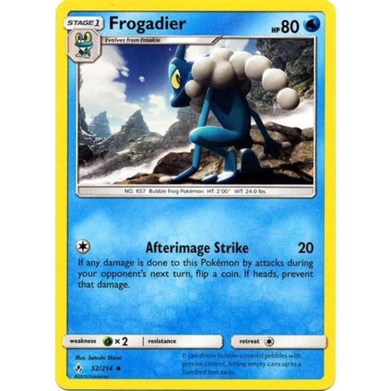 Pokemon Card Unbroken Bonds 52/214 052/214 Frogadier Uncommon