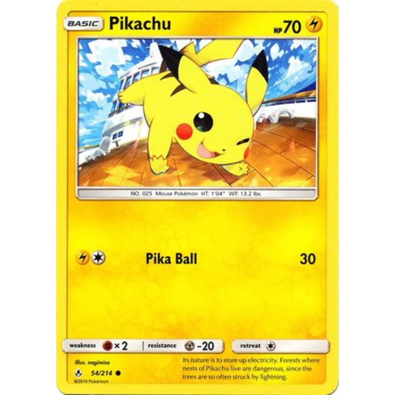 Pokemon Card Unbroken Bonds 54/214 054/214 Pikachu Common